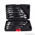 12pcs Professional Fixed Ratcheting Wrench Spanner Tool Set Polished Tool Set Kit 8 - 19mm - B01N4L3IDR