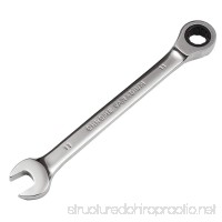 TOOGOO(R) Steel Fixed Head Ratcheting Ratchet Spanner Gear Wrench Open End & Ring Size  11mm - B07433VQ73