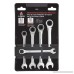ARES 70059 | 5pc SAE Ratcheting Combination Wrench Set | 72 Tooth Ratchet Mechanism Works with a 5 Degree Sweep for Confined Areas - B01GF0OOKK