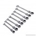 Gunpla 8 Pieces 8-17mm Flexible Head Combination Ratcheting Wrench Spanner Set Metric - B0722DQZFR