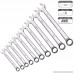 Max Torque 10-Piece Premium Jumbo Combination Wrench Set Chrome Vanadium Steel Mirror Polished Finish | Large SAE Fractional Sizes from 1-5/16 to 2 with Heavy Duty Roll-up Storage Pouch - B076P4Q9YT