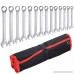 Yescom 15Pcs Open and Box End Combination Wrench Set Metric 8-22mm Spanner Tool with Bag - B01MYML62E