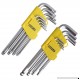 18 Pieces Long Arm Allen Hex Key Wrench Set Ball End 1.5-10mm and Security Torx End T10-T50 - B078BGMF6B