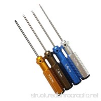Aiskaer full-color lightweight titanium nitride coating Hex Driver Wrench 4 Piece Set Hex Screw driver Tools Kit Set for RC Helicopter (1.5mm/2mm/2.5mm/3.0mm) - B01FK6TJ9G