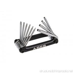 ARES 70077 | 10-Piece Tamper Proof Folding Star Key Set | Sizes Include Security Torx T-6 to T-30 - B01N638VH3