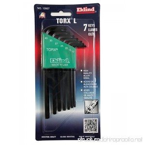 Eklind 10907 7 Piece Long Series Torx L-Key Set with Holder Torx Sizes: T10 - T40 - B0002JT0A0