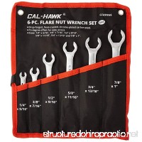 Cal Hawk Tools CCWFNW6 Cal Hawk Tools CCWFNW6 6 Pieces Flare Nut Wrench Set - SAE - B004BUDYRG