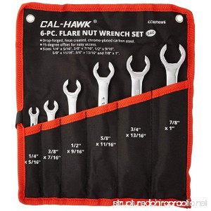 Cal Hawk Tools CCWFNW6 Cal Hawk Tools CCWFNW6 6 Pieces Flare Nut Wrench Set - SAE - B004BUDYRG