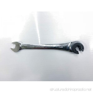 TruePower Oil Hose Ratcheting Wrench 8mm-19mm Double Open Ended (11mm) - B0791LYPYC