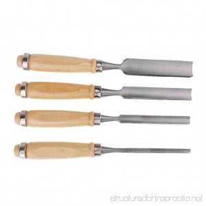 Baosity 4x Wood Carving Hand Woodworkers Chisel Tool Set for Household DIY Wood Arts - B07DXPHJFG