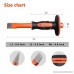 Masonry Chisel， Lightdot Hardware，Pointed chisel Flat Chisel with TPR Handle(Attached With A Pair Of Gloves) (Flat Chisel) - B0768VWQ2D