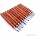 Atoplee 12pcs Wood Carving Chisels Tools Sculpting Knives Set - SK2 Steel & Wood Handle for Carving Wood DIY Sculpture Carpenter - B07F248RDS