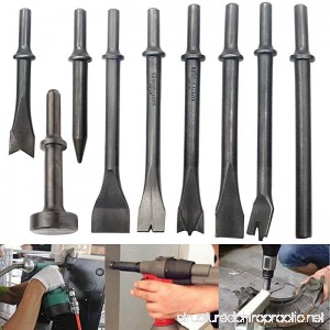 GreatBBA 9 Piece Pneumatic Chisel Air Hammer Punch Chipping Bits Set - B07CM9C9BR