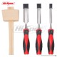 Hi-Spec All-In-One 4pc Hardened Steel Wood Chisel(1/2 3/4 1") & Beech Mallet Set for Woodcarving  Carpentry  Sculpting  Framing  Woodturning  Touching Up Furniture  Crafts & General Woodworking Tasks - B01N1I8SNG