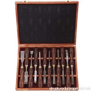 KSEIBI 312140 Industrial Grade Woodworking Carving Wood Chisel Set Wooden Handle 12-Pieces. - B079L4YSJ9