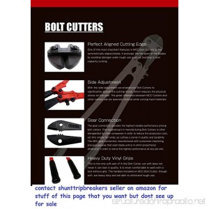 MCC High Quality 42 inch Bolt Cutter- Standard Heavy Duty Model - Safe cutting capacity:HRC19 5/8 [16mm] HRC36 15/32 [12mm] - B0010WQQGO