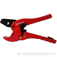 Pvc Pipe cutter up to 11/2  Tube Cutter  Ratchet Action Quick Blade Release Mechanism Fast Pipe Cutting 1-1/2" O.D. PEX  PVC  and PPR Pipe Viking KingCut 42-A - B07C78B74Z