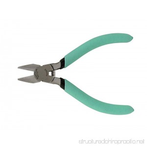 Xcelite S475NJSV Tapered Head Diagonal Cutter Flush Jaw 5 Length 3/4 Jaw Length Green Cushion Grip Handle - B004UNGFYI