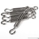 LYWS Wire Rope Cable M5 Hook & Eye Turnbuckle Stainless Steel 304 (Pack of 5) - B01LYM2X7L