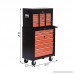 HomCom Rolling Garage Tool Chest Cabinet with 16 Drawers - Black and Orange - B011M9WEZ6