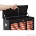 HomCom Rolling Garage Tool Chest Cabinet with 16 Drawers - Black and Orange - B011M9WEZ6