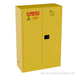 Jamco Products Inc BM45-YP Safety Flammable Cabinet Two Door Manual Close 43-Inch x 18-Inch x 65-Inch - B0027CT2U8