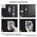 Ollieroo Safe 0.8 CF Steel Electronic Biometric Fingerprint Safe Box With Shelves Fingerprint Sensor Manual Key and Integrated LED Light - B01K9N4AJY