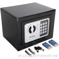 ROVSUN 0.17 CF Electronic Security Safe Box Mini Portable Digital Cabinet with Keypad Lock&Solid Steel Construction  Perfect for Home Office Hotel Business Cash Jewelry Wallet  Included Battery - B078W6LV9Z