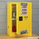 Sure-Grip EX Mini Bench/Wall-Mount Safety Cabinet - 17x17x22" - 4-Gallon Capacity - Manual-Closing Doors - Yellow - B002S4QVOU