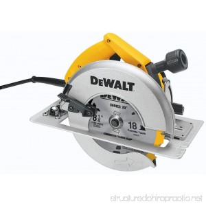 DEWALT DW384 8-1/4-Inch Circular Saw with Brake and Rear Pivot Depth of Cut Adjustment - B000022320
