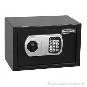 HONEYWELL - 5101DOJ Approved Small Security Safe with Digital Lock 0.27-Cubic Feet Black - B005IFW5VY