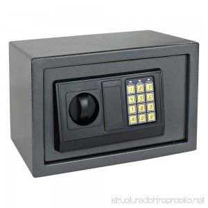 NEW Digital Electronic Safe Box Keyless Security Lock Home Office Hotel Gun Cash (Gray) - B0130UVZGO
