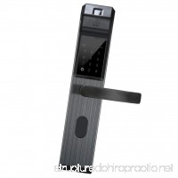 Fityle Smart Keyless Electronic Door Lock  4 in 1 unlock (fingerprint + card + code + key) - Black - B07D314X6C