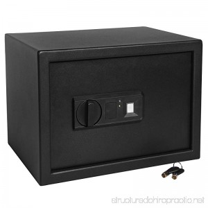 Ivation Biometric Safe Home Digital Security Lock Box with Fingerprint Scanner Backup Keys - B073WLY4FT