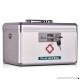 Jssmst Medical Box with Lock - First Aid Box Emergency Medicine Case with Drugs Storage  15.35 x 9.05 x 8.66 inches  Silver (MC17023) - B074V6HK3C