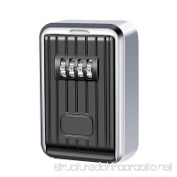 Key Lock Box 4-Digital Combination Resettable Key Cabinet High Strength Zinc Alloy Key Storage Box Wall Mount Safe Weather Resistance for Home and Office - B07F7SQHYD
