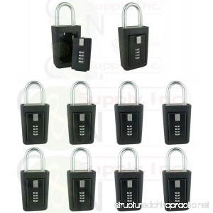 Key Storage Lockbox 4-Digit Lock Box Set Your Own Combination Portable (10) - B079MJDV3Q
