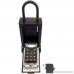 NU-SET 2080-3 Key/Card Storage Push Button Combination Lockbox with Hanging Shackle Black - B00M0XGZ2W