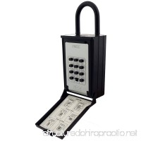 NU-SET 2080-3 Key/Card Storage Push Button Combination Lockbox with Hanging Shackle  Black - B00M0XGZ2W