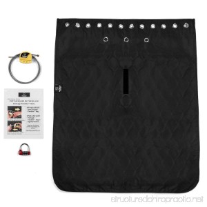PACKAGE PANTHER - The GOLD STANDARD in Package Protection. Stainless Steel Mesh (FULLY-LINED) JUMBO Waterproof SLASHPROOF Bag. Combo Cable-Lock (6mm Steel). Delivery Instruction Placard incl. - B075PXWNQL