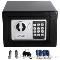 ROVSUN 0.17CF Digital Security Safe Box Small Electronic Cabinet with Combination Lock &Solid Steel Construction  Great for Home Office Hotel Business Jewelry Money Passport  with Battery Gift - B078W6LYW8