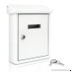 Serenelife Wall Mount Lockable Mailbox - Modern Outdoor Galvanized Metal Key Large Capacity - Commercial Rural Home Decorative & Office Business Parcel Box Packages Drop Slot Secure Lock SLMAB01 Black - B01LZH7BTC