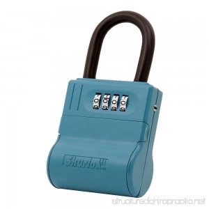 ShurLok II SL-600W 4 Dial Numbered Key Storage Combination Lock Box With Blue Finish - 12 Pack - B0118B6NVY