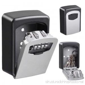 Yescom 4 Digit Dial Combination Key Lock Box Wall Mount Safe Security Storage Case Organizer - B06Y2RMN9V