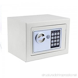 Dozenla Small Safe Digital Electronic Lock Security Safe Box for Jewelry Cash Gun Valuables (US STOCK) (White) - B07DQLPLLH