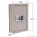 Flat Recessed Wall Hidden Safe Box Gun Cash Electronic Case Grey - B07D69J5S4