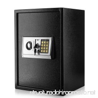 Flexzion Digital Electronic Safe Box Keypad Lock Security Cabinet with Hidden Wall Mount Anchoring 2 Keys For Gun Money Cash Deposit Jewelry Passport Valuable Home Office Hotel (14"x12"x20") - B077F7XTMZ