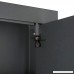 GHP Dark Gray Flat Panel Design Electronic Lock Wall Safe with Tamper-Proof Hinges - B07DCB8666