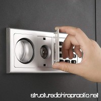 GHP Dark Gray Flat Panel Design Electronic Lock Wall Safe with Tamper-Proof Hinges - B07DCB8666