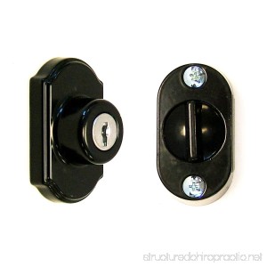 Ideal Security DX Keyed Deadbolt For Storm and Screen Doors Easy to Install Black - B005TE7SCU